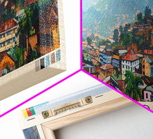 Load image into Gallery viewer, Bamenda, Cameroon Panoramic Canvas Print, Bamenda, Cameroon Painting, Cameroon Art, Bamenda Travel Poster, Travel Art, Vacation Gift
