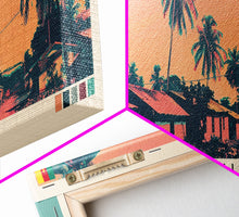 Load image into Gallery viewer, Bertoua, Cameroon Panoramic Canvas Print, Bertoua, Cameroon Painting, Cameroon Art, Bertoua Travel Poster, Travel Art, Guest Room Painting
