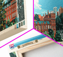 Cargar imagen en el visor de la galería, Birmingham, England Panoramic Canvas Print, Birmingham, England Painting, England Art, Birmingham Travel Poster, Travel Art, Guest Room Painting
