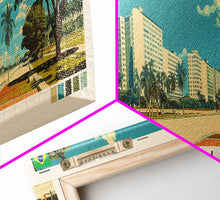 Load image into Gallery viewer, Brasilia, Brazil Panoramic Canvas Print, Brasilia, Brazil Painting, Brazil Art, Brasilia Travel Poster, Travel Art, Housewarming Gift
