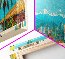 Carregar imagem no visualizador da galeria, Bucaramanga, Colombia Panoramic Canvas Print, Bucaramanga, Colombia Painting, Colombia Art, Bucaramanga Travel Poster, Travel Art, Guest Room Painting
