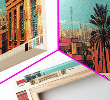 Carregar imagem no visualizador da galeria, Cairo, Egypt Panoramic Canvas Print, Cairo, Egypt Painting, Egypt Art, Cairo Travel Poster, Travel Art, Housewarming Gift
