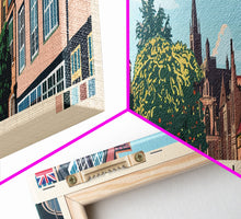 Carregar imagem no visualizador da galeria, Canterbury, England Panoramic Canvas Print, Canterbury, England Painting, England Art, Canterbury Travel Poster, Travel Art, Vacation Gift

