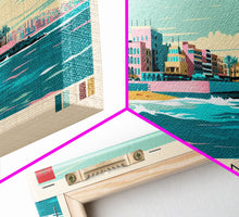 Cargar imagen en el visor de la galería, Casablanca, Morocco Panoramic Canvas Print, Casablanca, Morocco Painting, Morocco Art, Casablanca Travel Poster, Travel Art, Guest Room Painting
