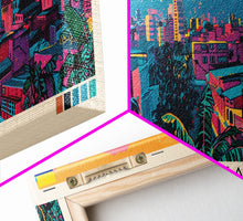 Load image into Gallery viewer, Cucuta, Colombia Panoramic Canvas Print, Cucuta, Colombia Painting, Colombia Art, Cucuta Travel Poster, Travel Art, Guest Room Painting
