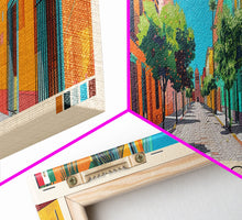 Cargar imagen en el visor de la galería, Centro, Mexico Panoramic Canvas Print, Centro, Mexico Painting, Mexico Art, Centro Travel Poster, Travel Art, Living Room Painting
