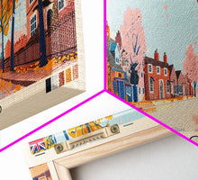 Cargar imagen en el visor de la galería, Chelmsford, England Panoramic Canvas Print, Chelmsford, England Painting, England Art, Chelmsford Travel Poster, Travel Art, Guest Room Painting
