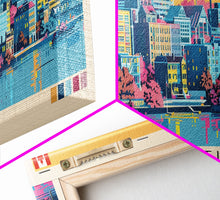 Cargar imagen en el visor de la galería, Chicoutimi, Canada Panoramic Canvas Print, Chicoutimi, Canada Painting, Canada Art, Chicoutimi Travel Poster, Travel Art, Guest Room Painting
