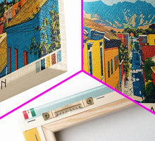 Cargar imagen en el visor de la galería, Chimalhuacan, Mexico Panoramic Canvas Print, Chimalhuacan, Mexico Painting, Mexico Art, Chimalhuacan Travel Poster, Travel Art, Living Room Painting
