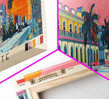 Cargar imagen en el visor de la galería, Ciudad del Este, Paraguay Panoramic Canvas Print, Ciudad del Este, Paraguay Painting, Paraguay Art, Ciudad del Este Travel Poster, Travel Art, Guest Room Painting
