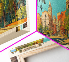 Load image into Gallery viewer, Cordoba, Argentina Panoramic Canvas Print, Cordoba, Argentina Painting, Argentina Art, Cordoba Travel Poster, Travel Art, Housewarming Gift
