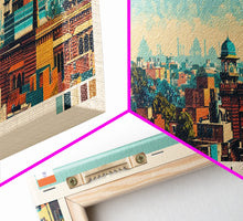 Load image into Gallery viewer, Delhi, India Panoramic Canvas Print, Delhi, India Painting, India Art, Delhi Travel Poster, Travel Art, Guest Room Painting
