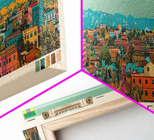 Load image into Gallery viewer, Dessie, Ethiopia Panoramic Canvas Print, Dessie, Ethiopia Painting, Ethiopia Art, Dessie Travel Poster, Travel Art, Housewarming Gift
