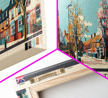 Load image into Gallery viewer, Doncaster, England Panoramic Canvas Print, Doncaster, England Painting, England Art, Doncaster Travel Poster, Travel Art, Guest Room Painting
