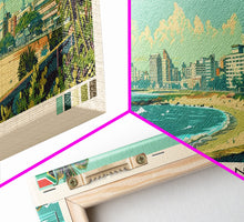 Load image into Gallery viewer, Durban, South Africa Panoramic Canvas Print, Durban, South Africa Painting, South Africa Art, Durban Travel Poster, Travel Art, Guest Room Painting
