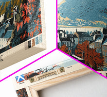 Load image into Gallery viewer, East Kilbride, Scotland Panoramic Canvas Print, East Kilbride, Scotland Painting, Scotland Art, East Kilbride Travel Poster, Travel Art, Housewarming Gift
