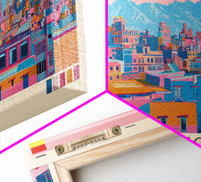 Load image into Gallery viewer, El Alto, Bolivia Panoramic Canvas Print, El Alto, Bolivia Painting, Bolivia Art, El Alto Travel Poster, Travel Art, Housewarming Gift
