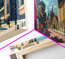 Load image into Gallery viewer, Ely, England Panoramic Canvas Print, Ely, England Painting, England Art, Ely Travel Poster, Travel Art, Living Room Painting
