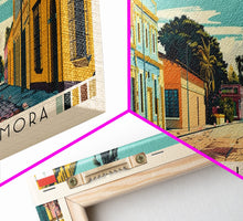 Load image into Gallery viewer, Fernando de la Mora, Paraguay Panoramic Canvas Print, Fernando de la Mora, Paraguay Painting, Paraguay Art, Fernando de la Mora Travel Poster, Travel Art, Guest Room Painting
