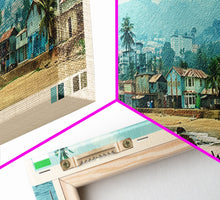 Load image into Gallery viewer, Freetown, Sierra Leone Panoramic Canvas Print, Freetown, Sierra Leone Painting, Sierra Leone Art, Freetown Travel Poster, Travel Art, Living Room Painting

