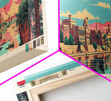 Carregar imagem no visualizador da galeria, Gizeh, Egypt Panoramic Canvas Print, Gizeh, Egypt Painting, Egypt Art, Gizeh Travel Poster, Travel Art, Vacation Gift
