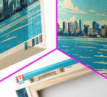 Cargar imagen en el visor de la galería, Hamilton, Canada Panoramic Canvas Print, Hamilton, Canada Painting, Canada Art, Hamilton Travel Poster, Travel Art, Living Room Painting
