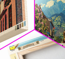 Load image into Gallery viewer, Ibarra, Ecuador Panoramic Canvas Print, Ibarra, Ecuador Painting, Ecuador Art, Ibarra Travel Poster, Travel Art, Housewarming Gift
