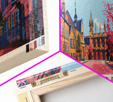 Load image into Gallery viewer, Oxford, England Panoramic Canvas Print, Oxford, England Painting, England Art, Oxford Travel Poster, Travel Art, Living Room Painting
