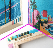 Load image into Gallery viewer, San-Pedro, Ivory Coast Panoramic Canvas Print, San-Pedro, Ivory Coast Painting, Ivory Coast Art, San-Pedro Travel Poster, Travel Art, Vacation Gift
