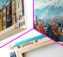 Load image into Gallery viewer, Yerevan, Armenia Panoramic Canvas Print, Yerevan, Armenia Painting, Armenia Art, Yerevan Travel Poster, Travel Art, Guest Room Painting
