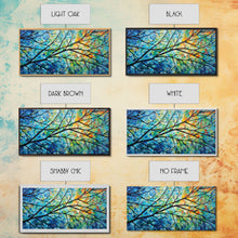 Carregar imagem no visualizador da galeria, Beautiful Impasto Style Tree Branch&amp; Leaves Canvas Print, Framed Wall Art, Above Sofa Art, Air BNB Decor, Framed Wall Decor, Centerpiece Art
