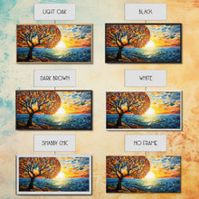 Load image into Gallery viewer, Mosaic Wall Art, Abstract Wall Art, Nature Wall Print, Sunset Art, Canvas Print, Wall Hanging, Panoramic Art, Kitchen Wall Art, Gift Ideas
