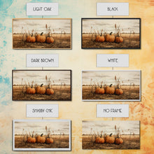 Carregar imagem no visualizador da galeria, Autumn Wall Art, Pumpkin Decor, Farm Wall Art, Canvas Print, Wall Hanging, Panoramic Art, Farmhouse Wall Decor, Housewarming Gift, RV Decor
