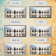Load image into Gallery viewer, Cowboy Art Print, Western Wall Art, Horse Wall Art, Canvas Print, Wall Hanging, Panoramic Art, Ranch Decor, Western Art, College Dorm Decor
