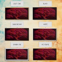 Load image into Gallery viewer, Blood red tree, fantasy horror art, framed canvas print
