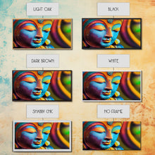 Load image into Gallery viewer, Colorful Buddha Canvas Wall Art, Framed Canvas Print, Buddhism Print, Yoga, Zen Wall Art, Buddha Decor
