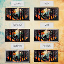 Carregar imagem no visualizador da galeria, Forest fire seen through a kaleidoscope, framed canvas print, wall art
