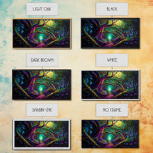 Cargar imagen en el visor de la galería, Fantasy wall art, canvas print, magical forest, fantasy landscape art, ready to hang wall art, magical glowing forest fantasy art
