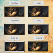 Carregar imagem no visualizador da galeria, Forest Dragon Nidhogg, Norse Mythology, Framed Canvas Print, Fantasy Dragon Art, Fantasy Decor
