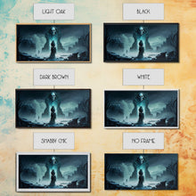 Load image into Gallery viewer, Doorway to Niflheim, Land of Mist and the Dead, Norse Mythology Fantasy Art, Framed Canvas Print, Fantasy Decor
