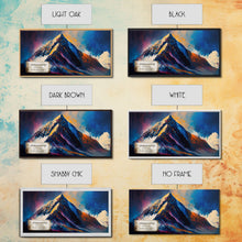 Carregar imagem no visualizador da galeria, Apsarasas Kangri, Wall Art, Original Mountain Painting Print, Travel Poster, Mountain Landscape Wall Decor, Abstract Mountain Art
