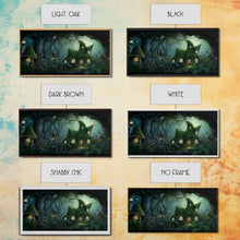 Load image into Gallery viewer, Gnome City, Wall Art, Fantasy Canvas Print, Framed Art, Tiny Gnome Houses On The Forest Floor
