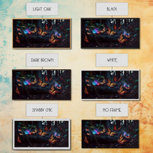 Carregar imagem no visualizador da galeria, Glowing butterflies, fantasy forest wall art, framed canvas print, mother&#39;s day, mom gift, monarch butterflies
