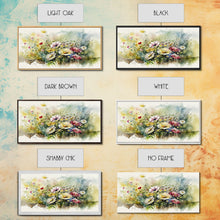 Carregar imagem no visualizador da galeria, Abstract Watercolor Wildflower Meadow Painting, Canvas Print, Colorful Botanical Art Prints, Abstract flower Art, Extra Large Painting
