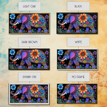 Load image into Gallery viewer, Elephant Art, Wall Art, Framed Canvas Print, Canvas Art, Indian Style Abstract Elephant With Flowers
