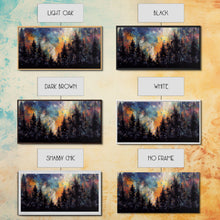 Carregar imagem no visualizador da galeria, Forest Fire Abstract, Forest Landscape Wall Art, Framed Canvas Print, Pine Tree Canvas, Pine Tree Artwork, Pine Tree Canvas Art, Wall Decor
