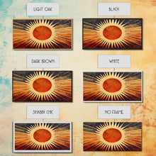 Carregar imagem no visualizador da galeria, Abstract Midcentury Modern Sunburst, Canvas Print, Art Deco Style wall art, sun with sun rays, sun burst, boho style
