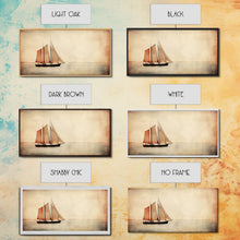 Carregar imagem no visualizador da galeria, Foggy Ocean Wall Art, Ship Painting Wall Decor, Abstract Wall Decor, Panoramic Wall Decor, Canvas Print, Wall Art, Framed Canvas Art
