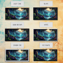 Carregar imagem no visualizador da galeria, Fantasy Forest Wall Art, Waterfalls, Forest Wall Art, Trees Wall Print, Panoramic Art, Wall Art, Canvas Art, Landscape Art, Gaming Wall Art
