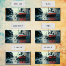 Load image into Gallery viewer, Cool Supercar Art, Framed Canvas Print, Cyberpunk Sportscar Painting, Futuristic Supercar Painting, Man Cave Decor, Gift For Him, Car Guy
